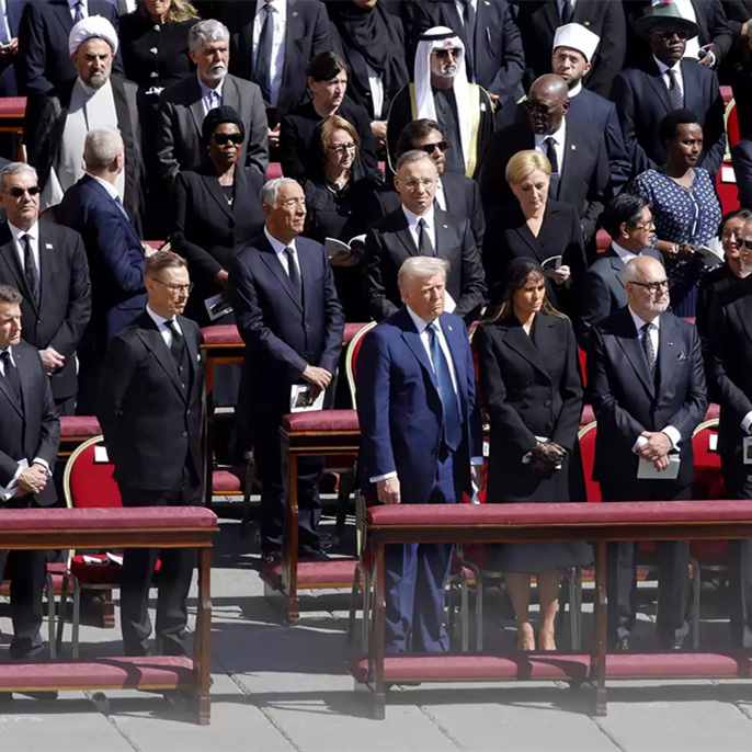 Donald Trump Wears Blue to Pope Francis’ Funeral. Did He Break Vatican Protocol?