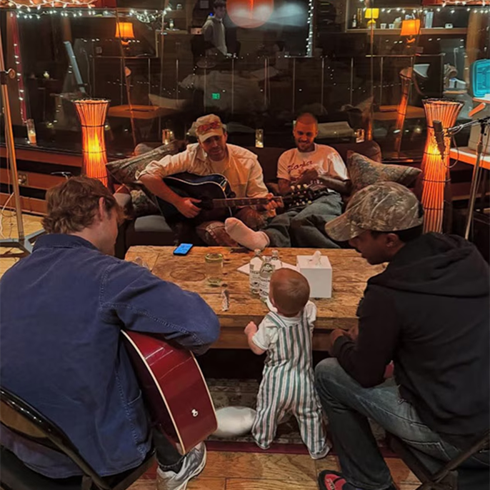 Justin Bieber Brings 10-Month-Old Baby Jack Along for Studio Session