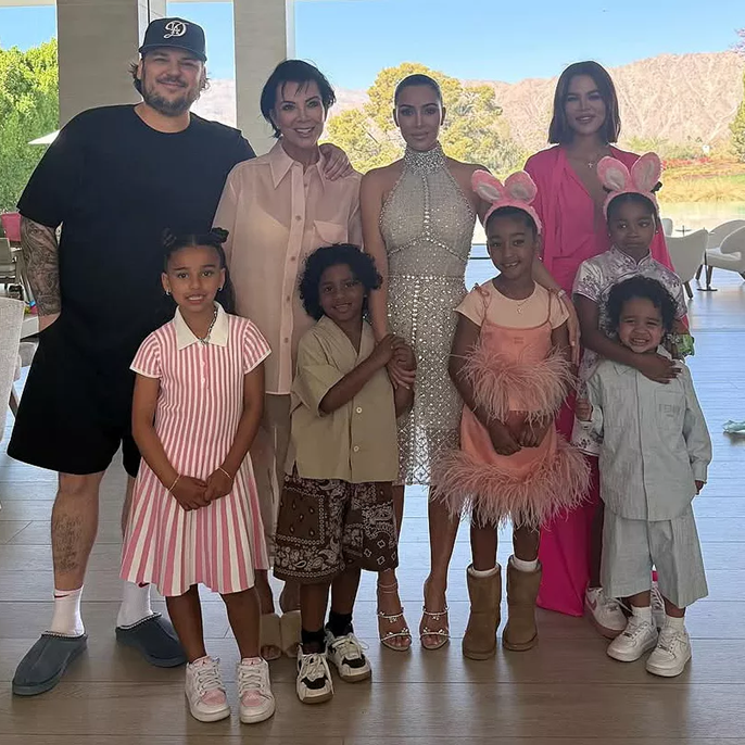 Rob Kardashian Makes Rare Appearance in Sister Kim’s Family Easter Instagram Post