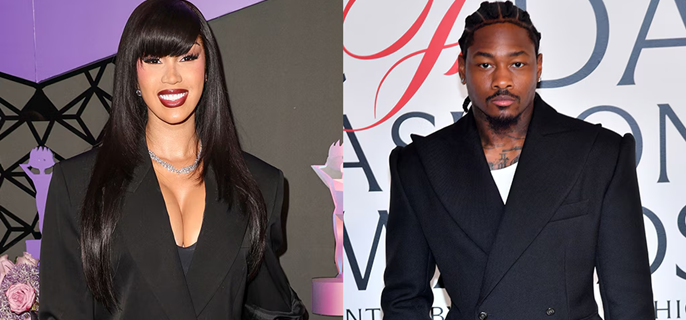 Cardi B, Stefon Diggs Attend Family Yoga Class One Month After Welcoming Baby Boy 1
