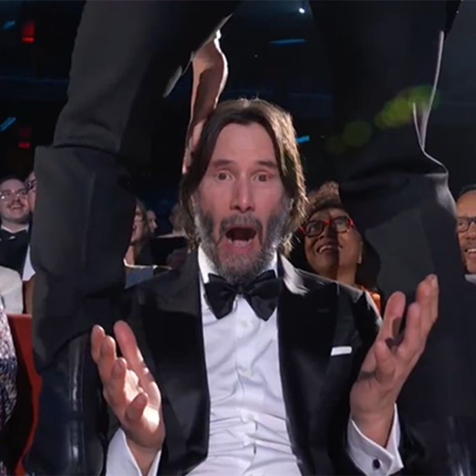 Tony Awards 2025: Keanu Reeves Has Priceless Reaction to Being Straddled By Jonathan Groff Mid-Show