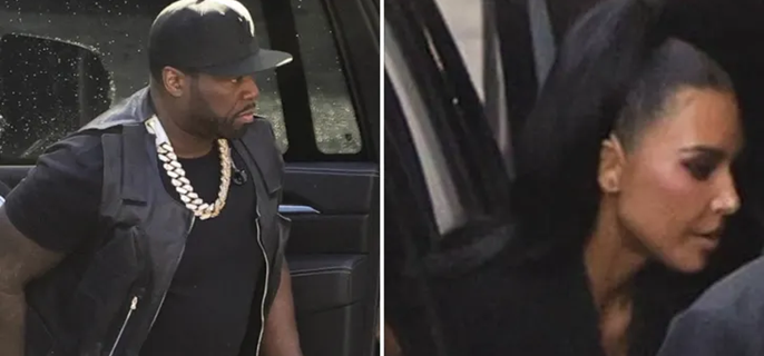 Kim Kardashian, 50 Cent on Set of Eva Longoria's Netflix Film 'The Fifth Wheel' 1