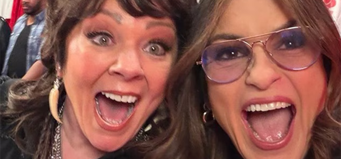Melissa McCarthy Surprises Mariska Hargitay on SVU Set With Mullet Hair Transformation 1