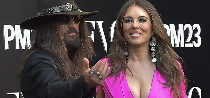 Billy Ray Cyrus Can't Stop Touching Elizabeth Hurley at Miley's London Event, Making Fans 'Vomit' 1