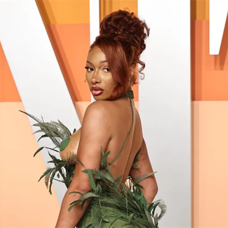 Megan Thee Stallion Leaves Little To The Imagination With Her "Poison Ivy" Oscars Dress