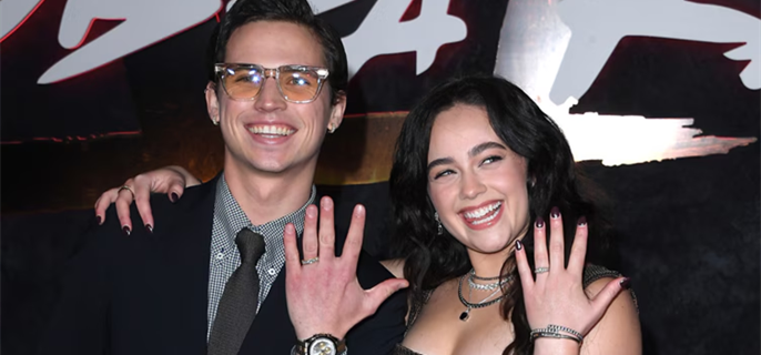 Cobra Kai Stars Tanner Buchanan and Mary Mouser Reveal Engagement on Red Carpet 1