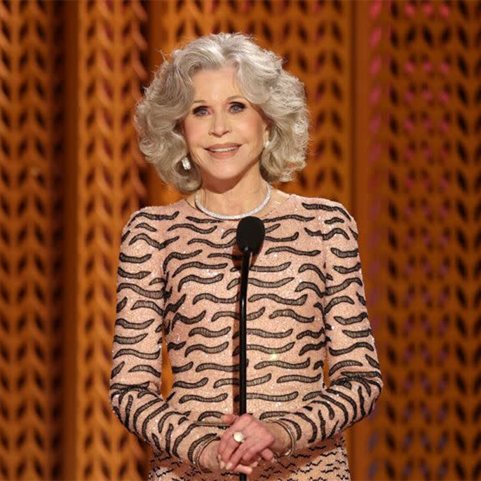 Jane Fonda Gives a Politically Charged Speech at the 2025 SAG Awards