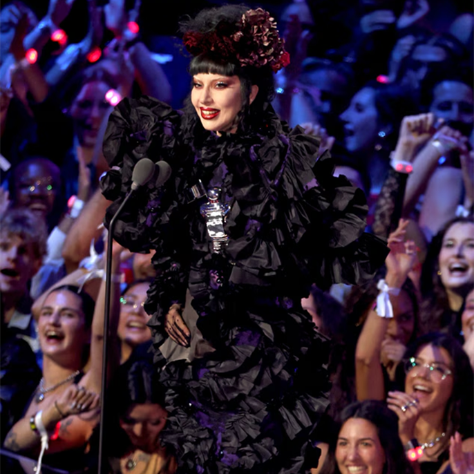 Lady Gaga Gives Fiancé Michael Polansky Sweet Shoutout at MTV VMAS 2025