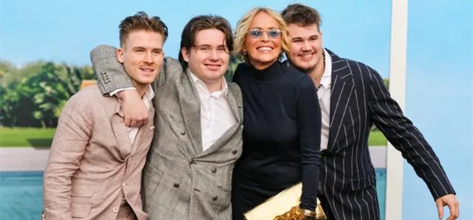 Sharon Stone Brings Her 3 Rarely-Seen Sons to the Red Carpet 1