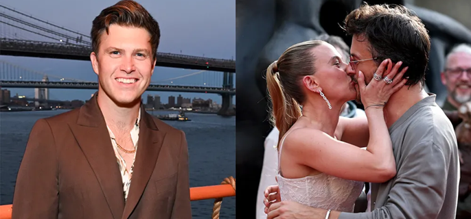 Colin Jost Responds to Wife Scarlett Johansson’s Red Carpet Kisses With Jonathan Bailey: “People Really Blow It Out of Proportion” 1