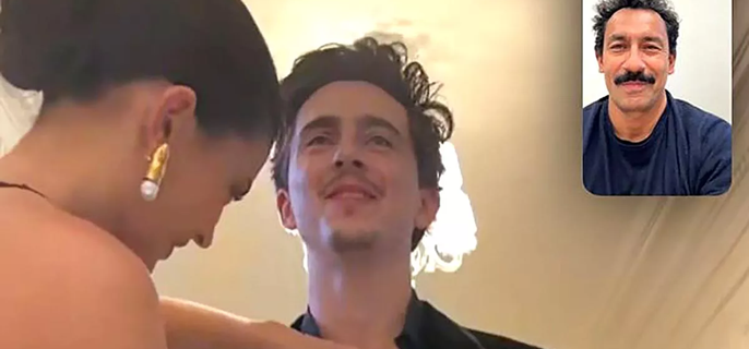 Kylie Jenner Helps Timothée Chalamet Get Ready for Their Red Carpet Debut in New Photo Shared by Designer 1