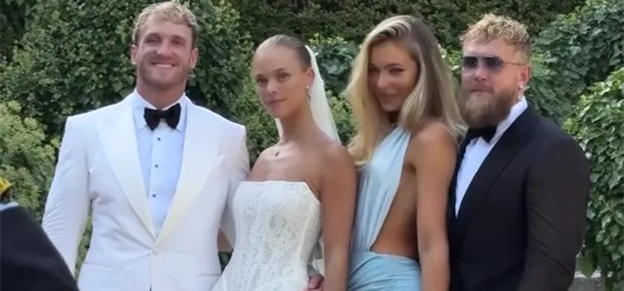 Logan Paul and Nina Agdal Marry in Lavish Italian Wedding Ceremony 1