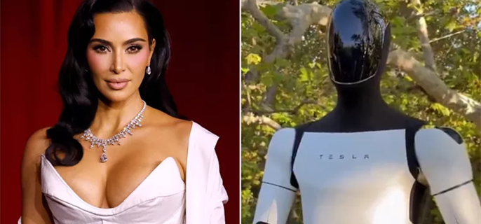 Kim Kardashian Shows Off New Tesla Robot: 'Meet My New Friend' 1