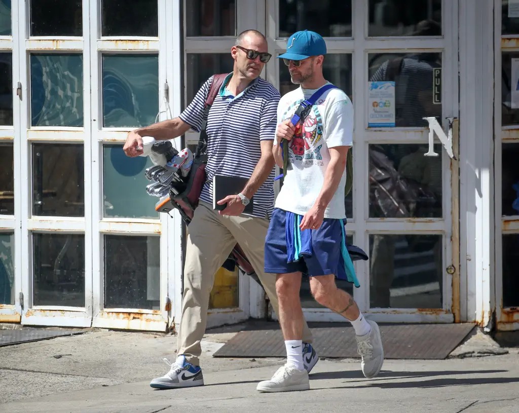 Justin Timberlake walks to golf lessons in NYC after Hamptons DWI arrest