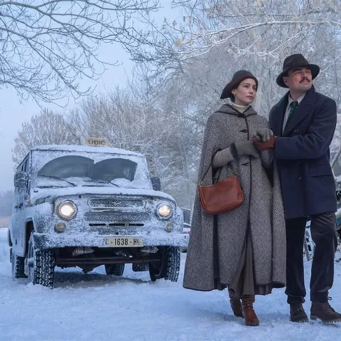 Leonardo DiCaprio Returns with His Oscars Mustache in First Look at New Film with Jennifer Lawrence