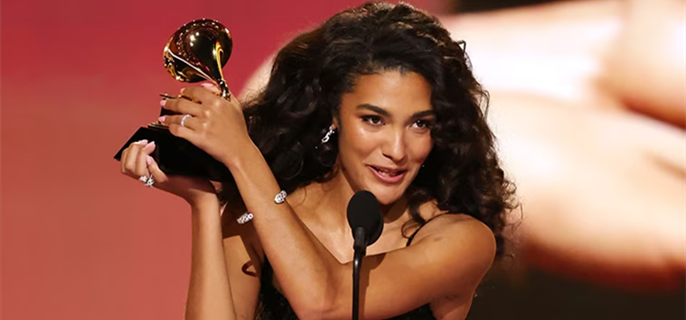 Best New Artist Winner Olivia Dean Says She’s a “Product of Bravery” at Grammys 2026 1