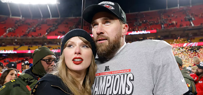 Taylor Swift's Massive Engagement Ring Is on Full Display as She Supports Fiancé Travis Kelce at Chiefs-Lions Game 1