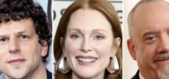 Jesse Eisenberg’s ‘No One Cares’ First Reaction Raves Over A24 Dark Comedy Starring Julianne Moore and Paul Giamatti 1