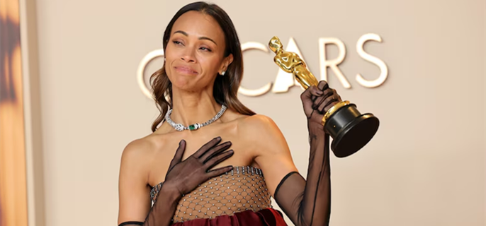 Zoe Saldaña makes history with Oscars win for best supporting actress 1