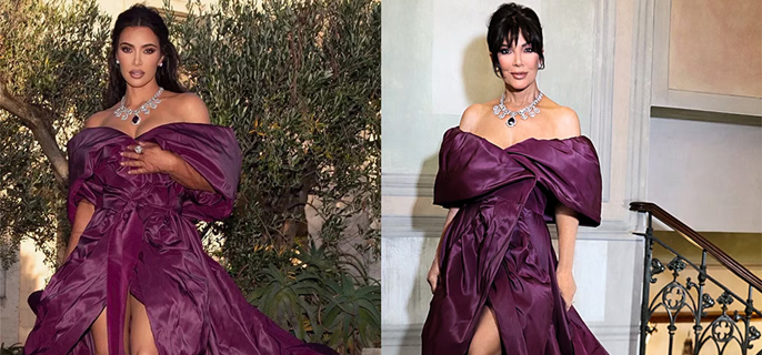 Kris Jenner Looks Just Like Kim Kardashian Wearing Identical Gown 1
