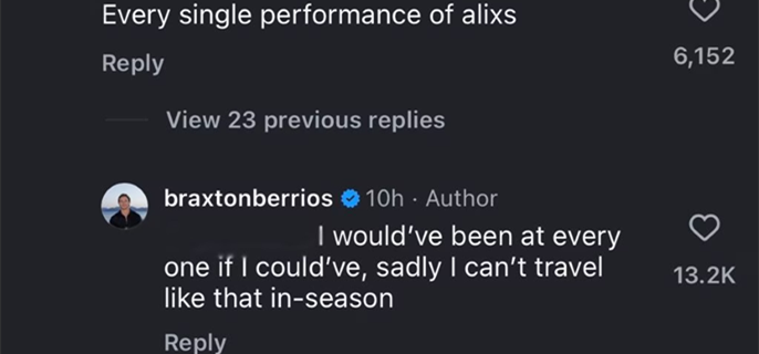 Braxton Berrios Defends Not Attending Ex Alix Earle’s DWTS Performances 1