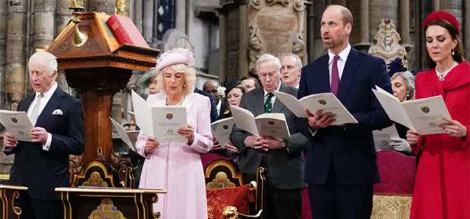 King and Kate return to annual Commonwealth service 1