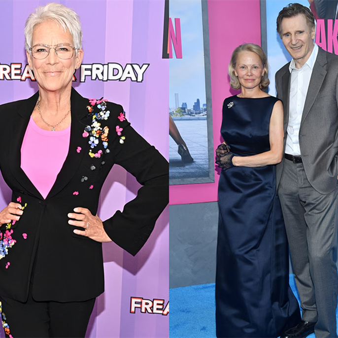 Jamie Lee Curtis Has Strong Reaction to Critics of Pamela Anderson & Liam Neeson's Rumored Romance