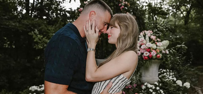Taylor Swift Calls Fiancé Travis Kelce the “Love of My Life” During Late Show Appearance 1