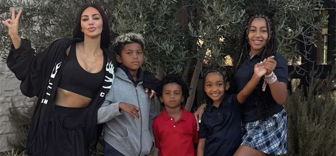 Kim Kardashian's Four Kids Look All Grown Up as They Head Back to the Classroom: 'School Daze Are Upon Us' 1