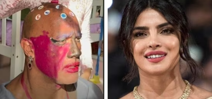 Dwayne Johnson gets crazy makeover by daughters, Priyanka Chopra calls him ‘beautiful’.  1