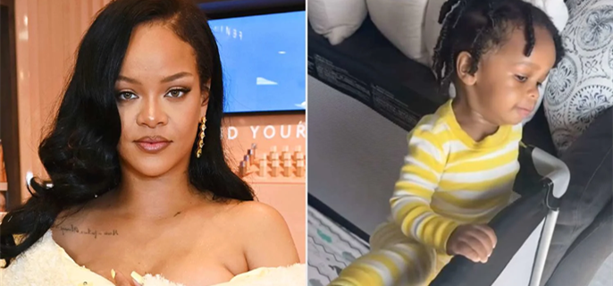 Rihanna and A$AP Rocky’s Toddler Tries to Escape His Playpen, She Jokes 'Being a Boy Mom Is an Olympic Sport' 1