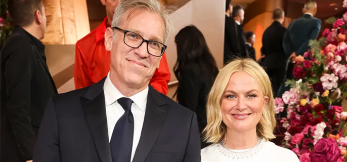 Amy Poehler Attends 2026 Golden Globes with Boyfriend Joel Lovell, Praises Him in Acceptance Speech: 'I Love You' 1