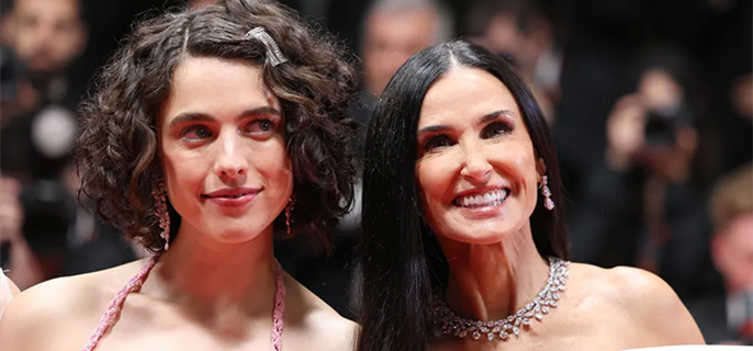 Demi Moore, Margaret Qualley Get Cannes Standing Ovation for Substance 1