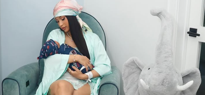 Cardi B Shares First Photos of Baby No. 4 With Boyfriend Stefon Diggs 1