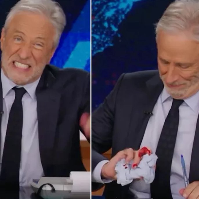 Jon Stewart Slices Hand While Smashing Coffee Mug on The Daily Show: ‘I’ll Be Going to the Hospital’