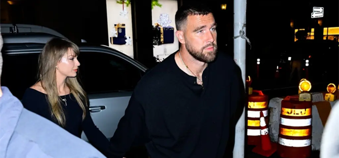 Taylor Swift and Travis Kelce hold hands on NYC date night 1