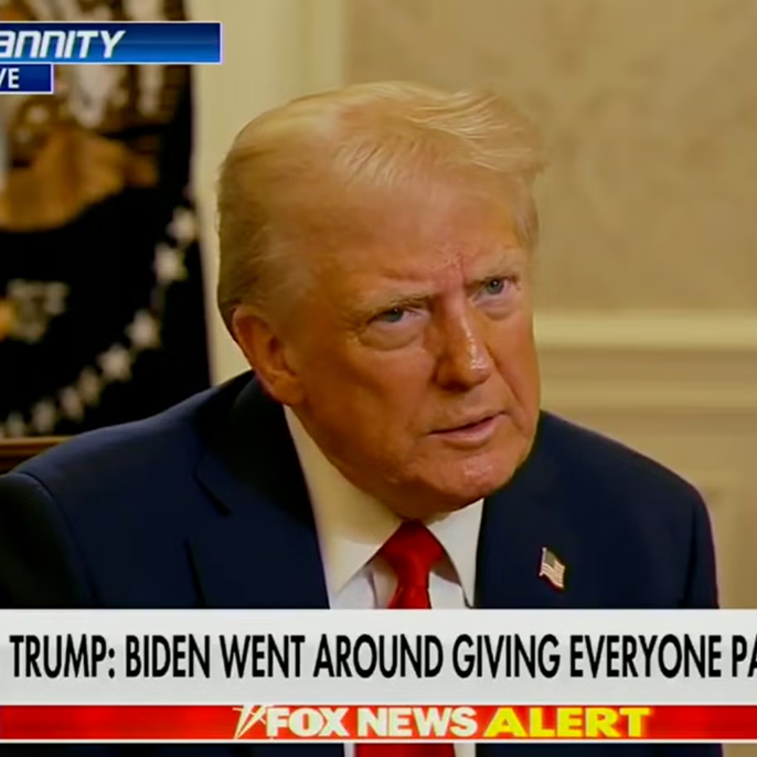 Trump tells Sean Hannity it’s ‘sad’ that Biden didn’t pardon himself