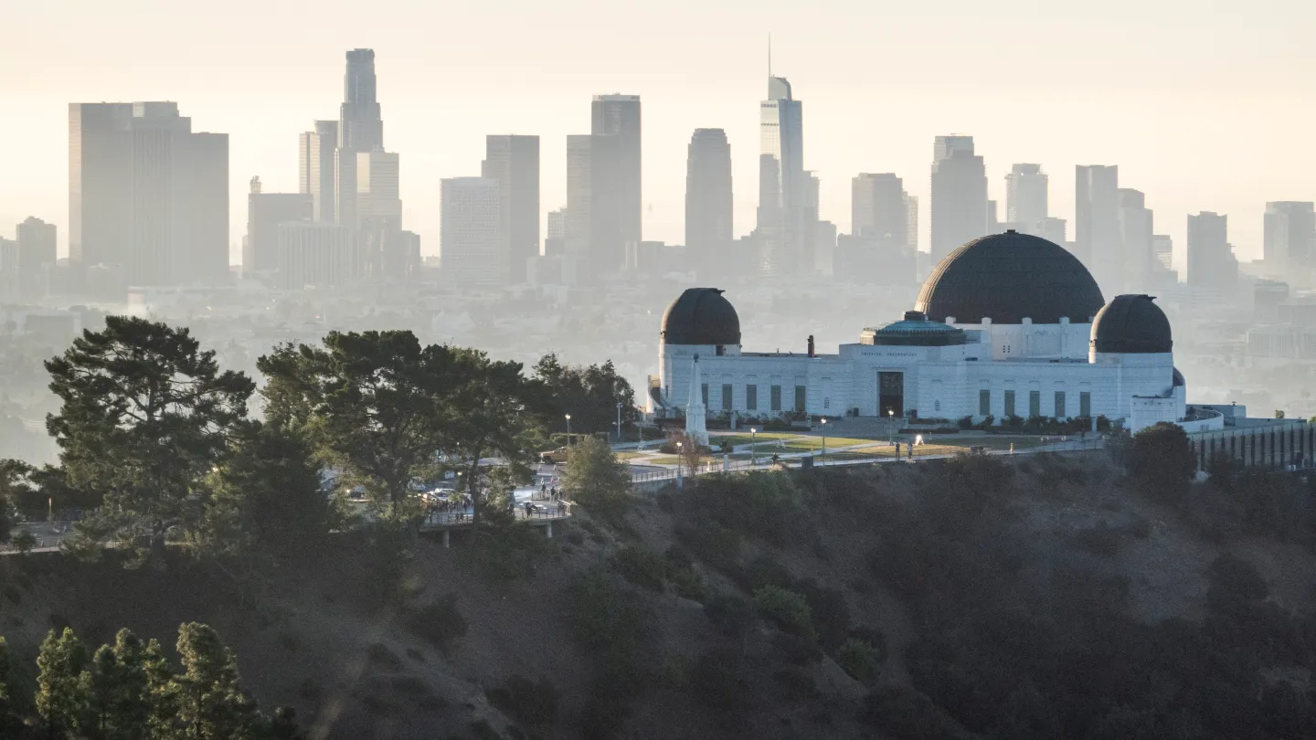 Fire Breaks Out in Griffith Park in Los Angeles