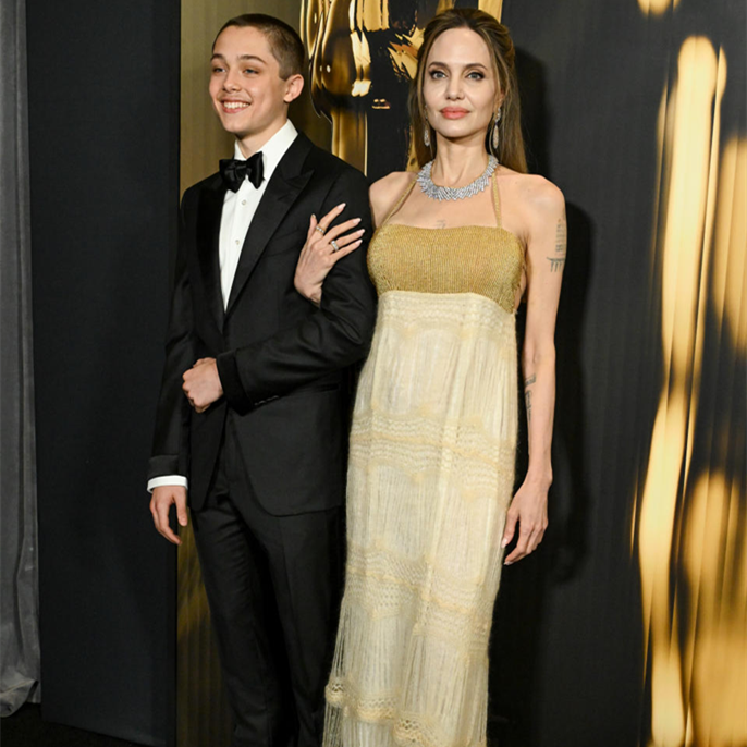 Angelina Jolie and Son Knox Steal the Show at the 2024 Governors Awards Red Carpet