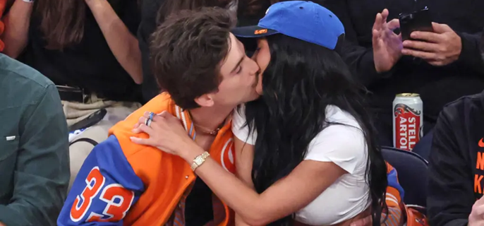Kylie Jenner and Timothée Chalamet passionately make out at Knicks playoff game 1