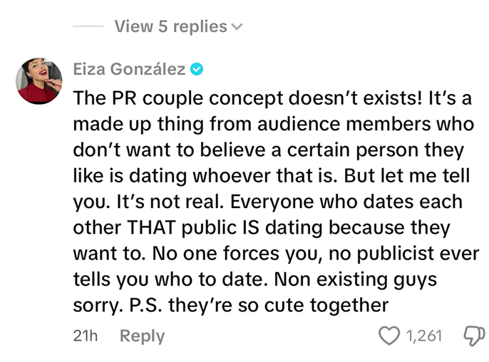 Eiza González Defends Kaia Gerber and Lewis Pullman From 