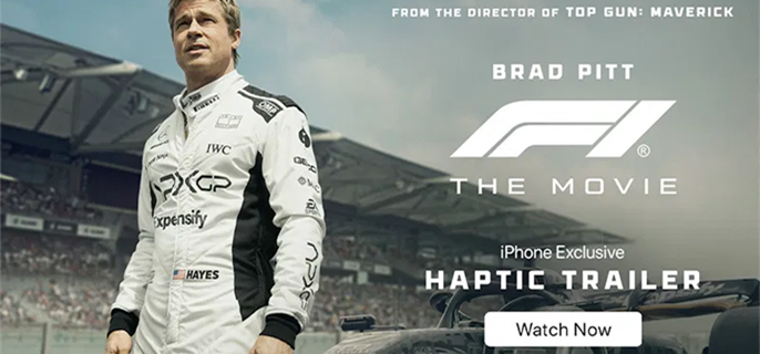 Apple Drops a 'Haptic' Feel Trailer for the 'F1' Movie For Your Phone 1