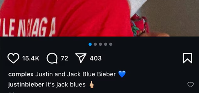 Justin Bieber Sends a Middle Finger Over Baby Jack Spelling Mistake 1