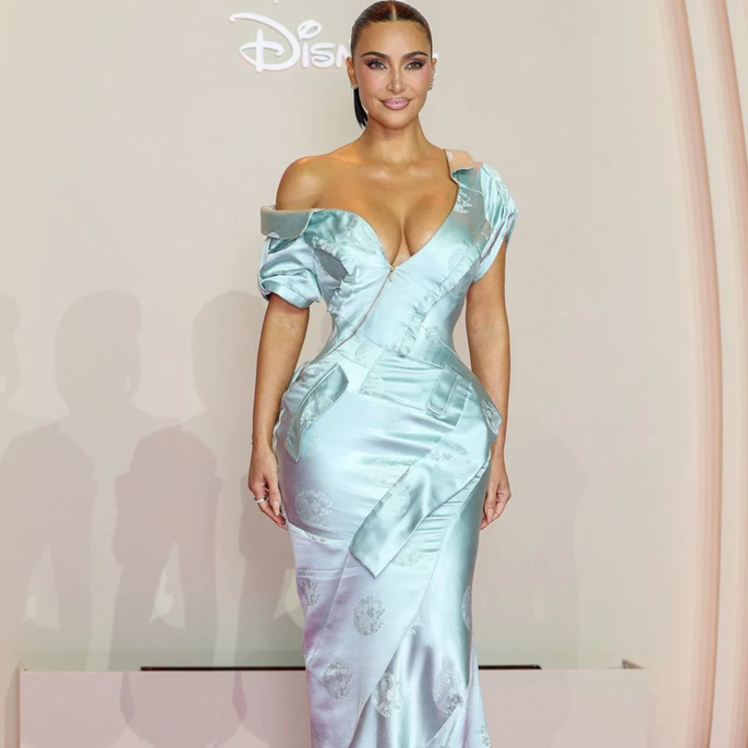 Kim Kardashian Channels Cinderella in a Deconstructed Birthday Look