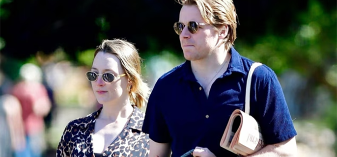 Pregnant Saoirse Ronan Showcases Baby Bump During Stroll With Jack Lowden 1