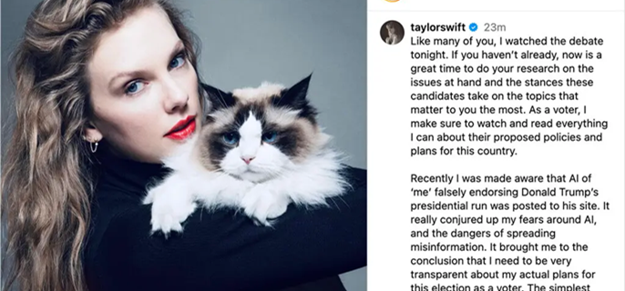 Taylor Swift Endorses Kamala Harris 1