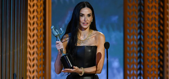 SAG Awards: Demi Moore Emphasizes Need for “Human Connection” With ‘The Substance’ Win 1