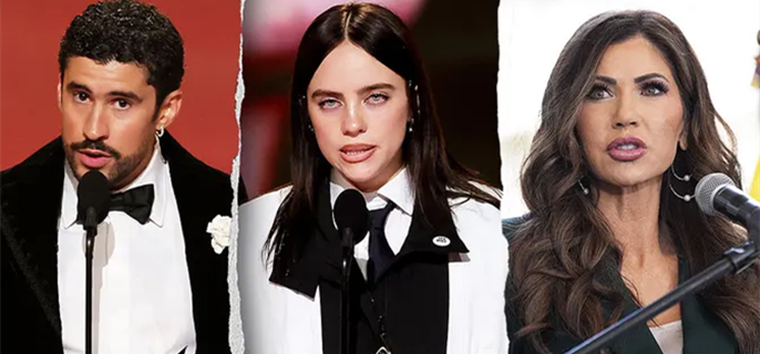 Noem responds to Bad Bunny, Billie Eilish bashing ICE at Grammys: 'I wish they knew' 1