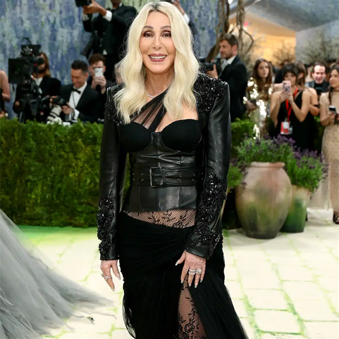 Cher Makes Us Believe in Fashion in Rock-Inspired Leather Look at 2026 Met Gala