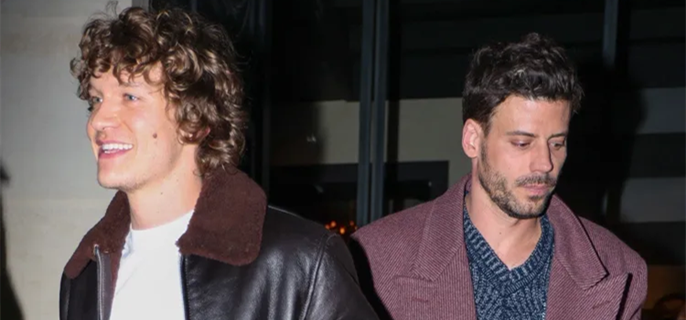 Heated Rivalry Stars Connor Storrie and François Arnaud Step Out Together at Paris Fashion Week 1